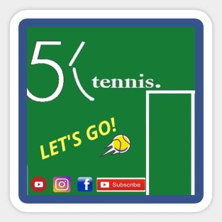 5K Tennis LET'S GO! (Front & Back Logo!) Sticker